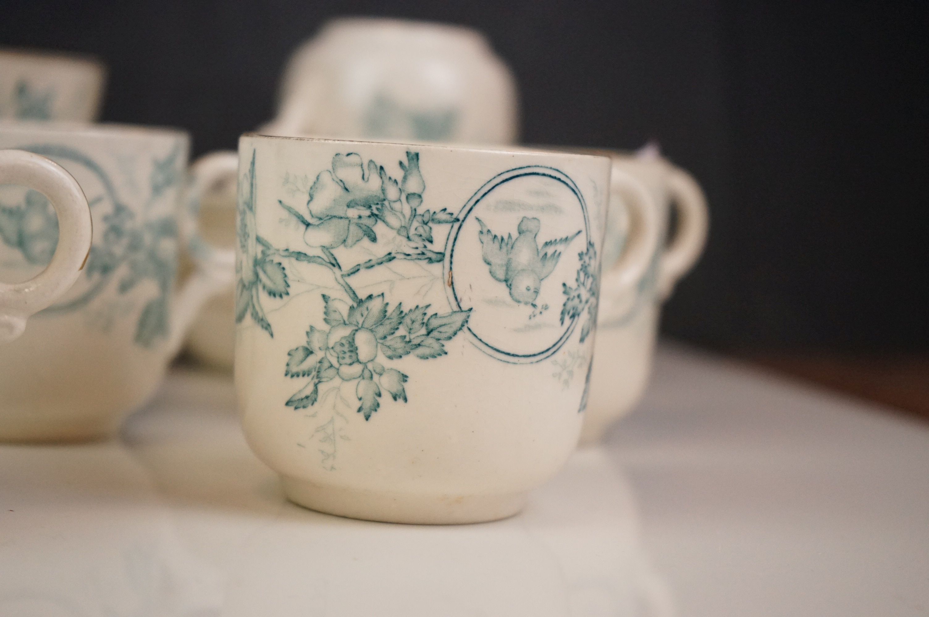 A collection of Victorian ceramics with bird and floral decoration, marked Adelaide to base along - Image 3 of 7