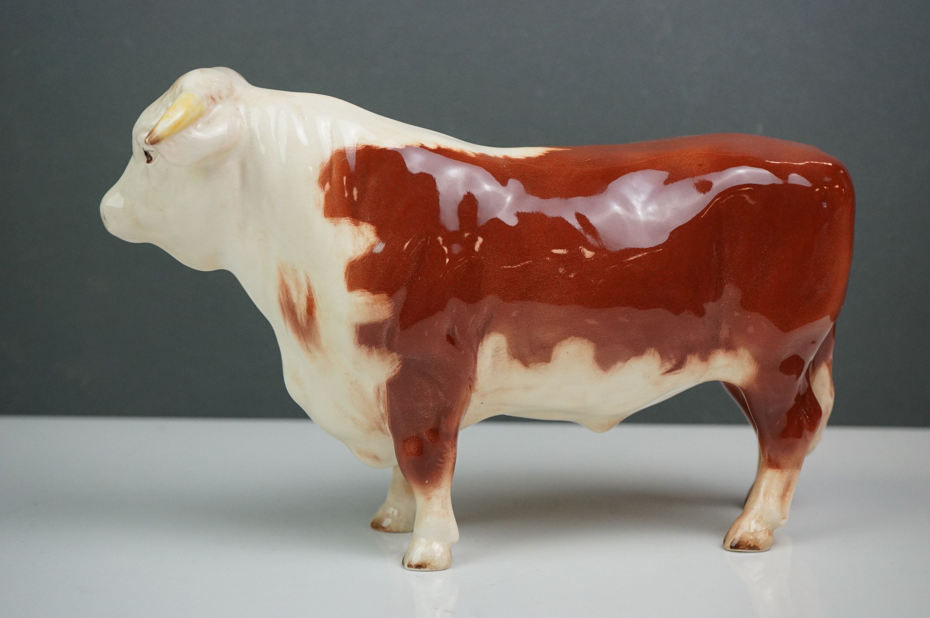 Beswick Hereford Family including Bull (no. 949), Cow (no.1360) and Calf (no.1406B) - Image 4 of 14