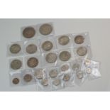 Collection of George VI coins to include crowns, half crowns, florins and sixpences