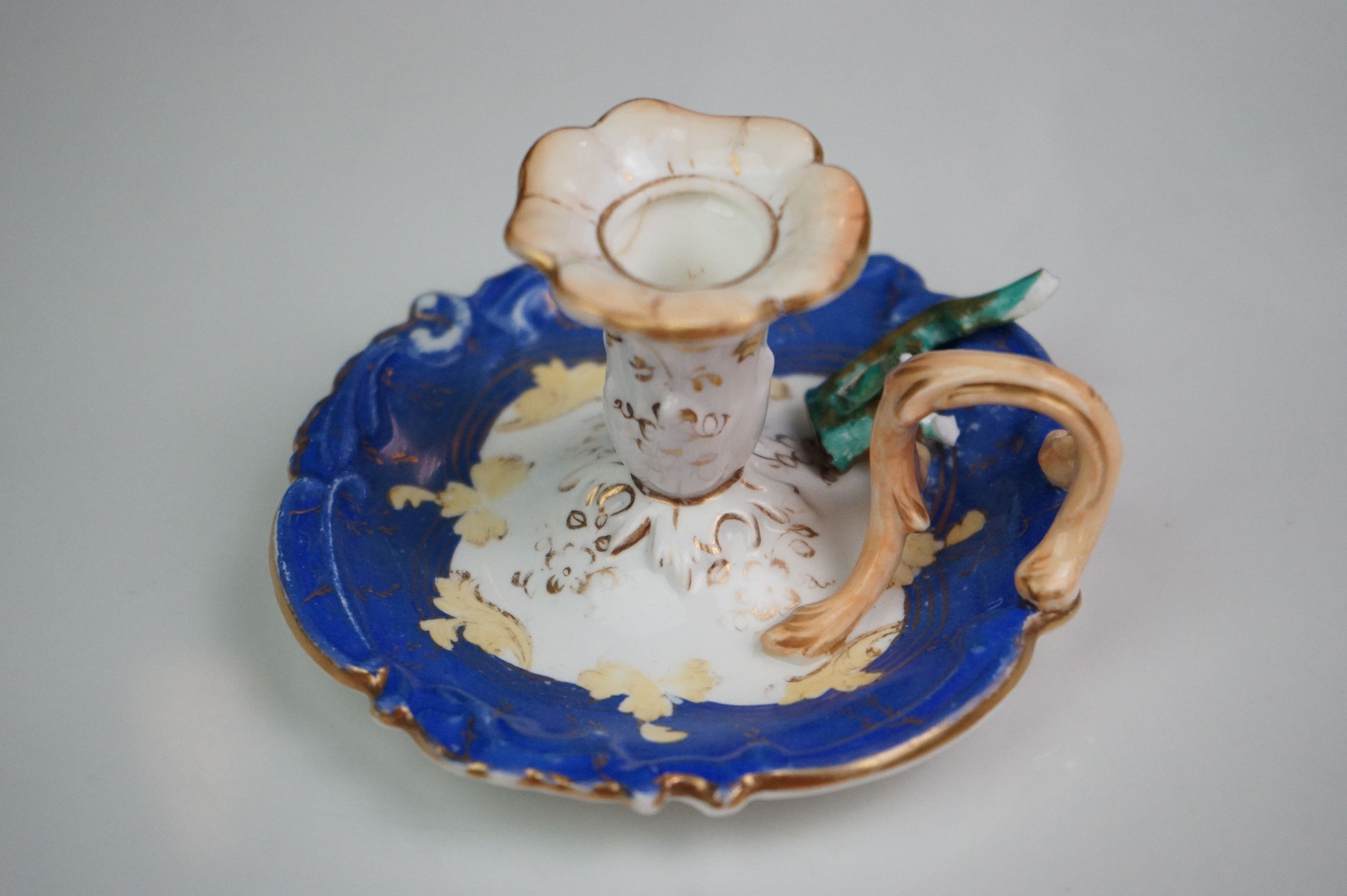 19th century Porcelain Teapot with bird and floral decoration, 14cms high together with Coalport - Image 5 of 14