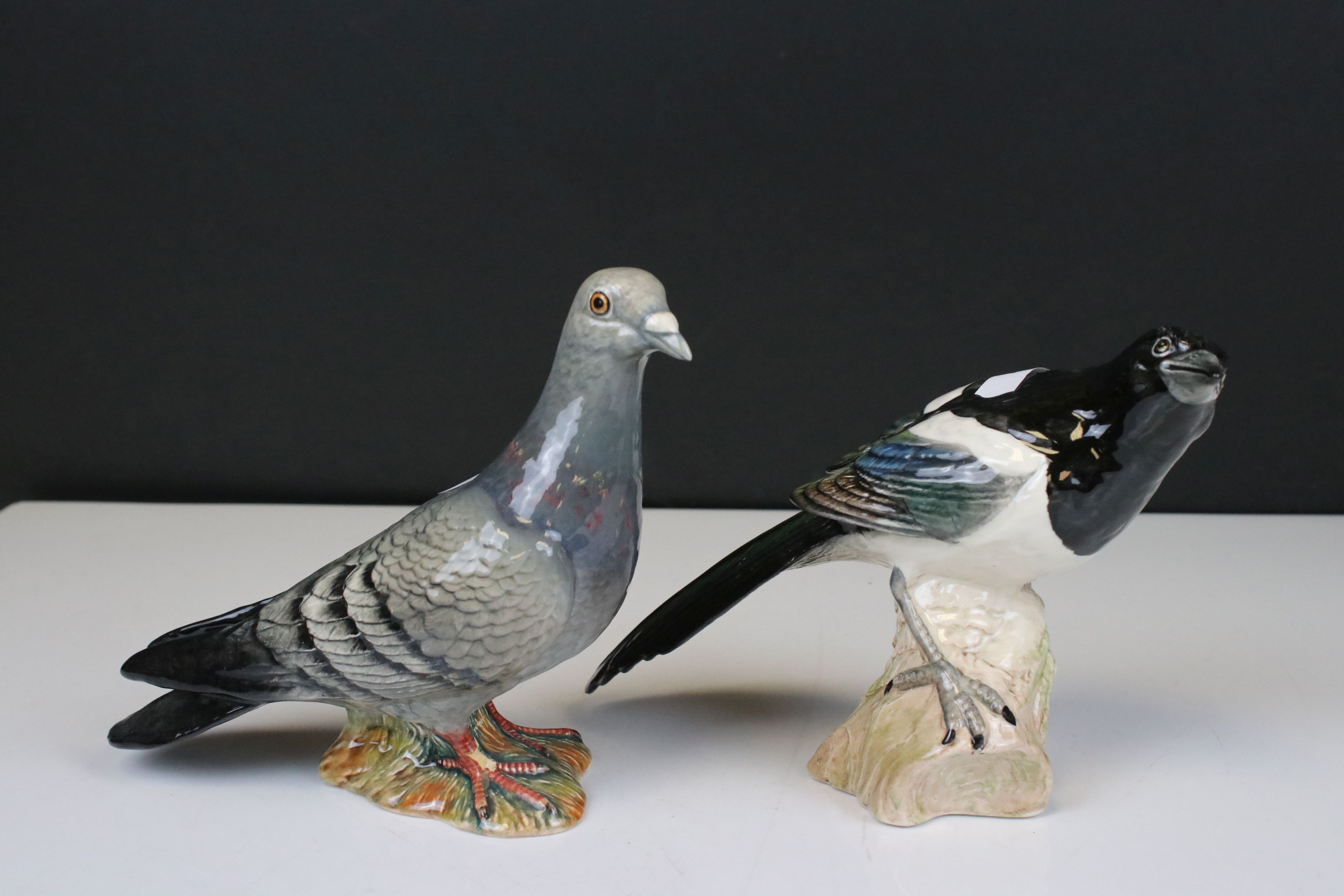 Beswick Pigeon, first version (no.1383A) and Beswick Magpie (no.2305)