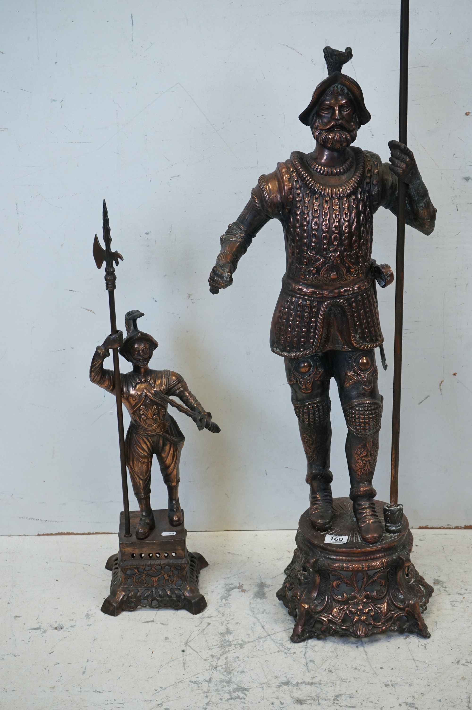 Large Metal Figure in the form of a 15th century Soldier / Spanish Conquistador, 137cms high