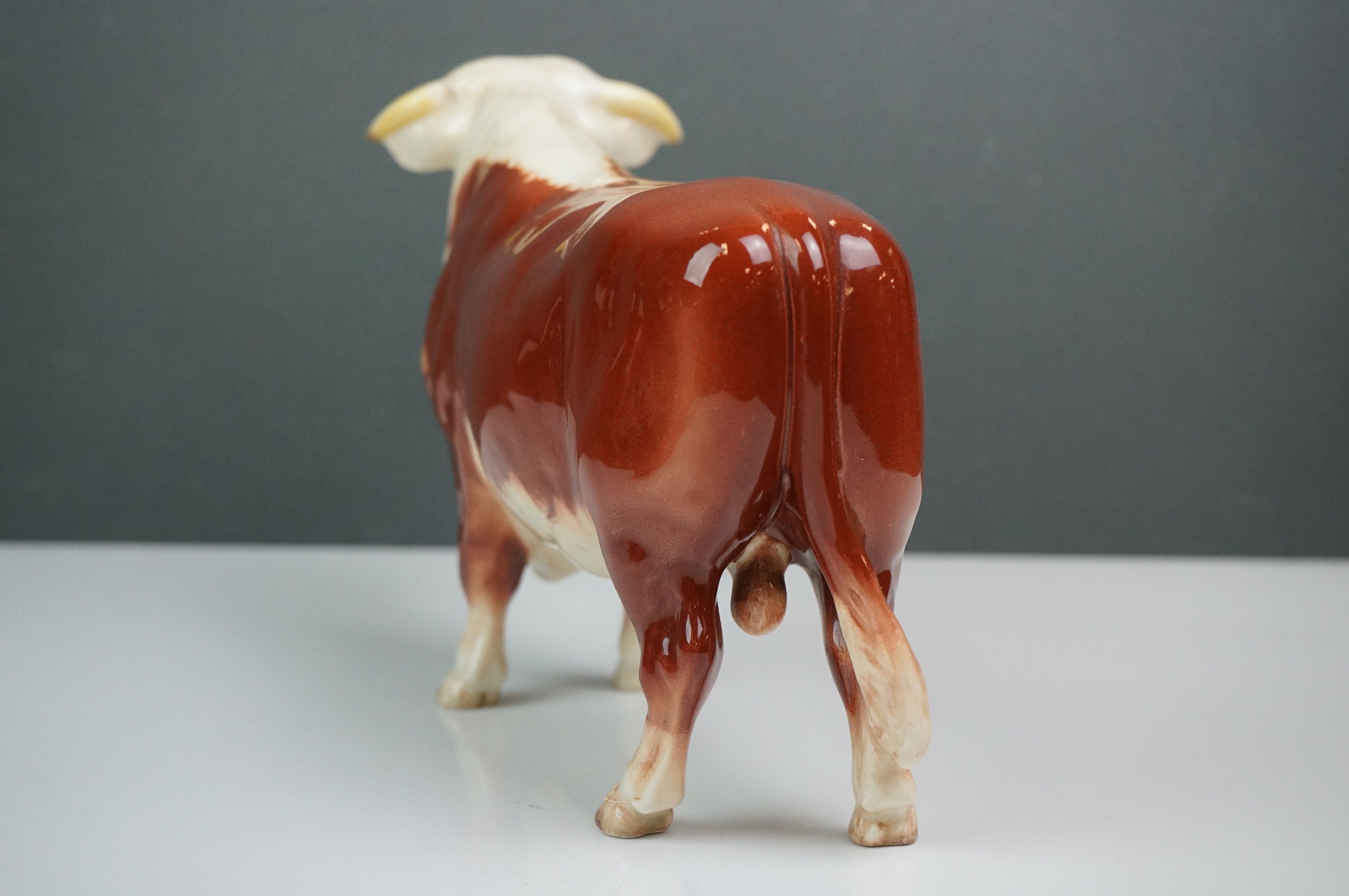 Beswick Hereford Family including Bull (no. 949), Cow (no.1360) and Calf (no.1406B) - Image 5 of 14