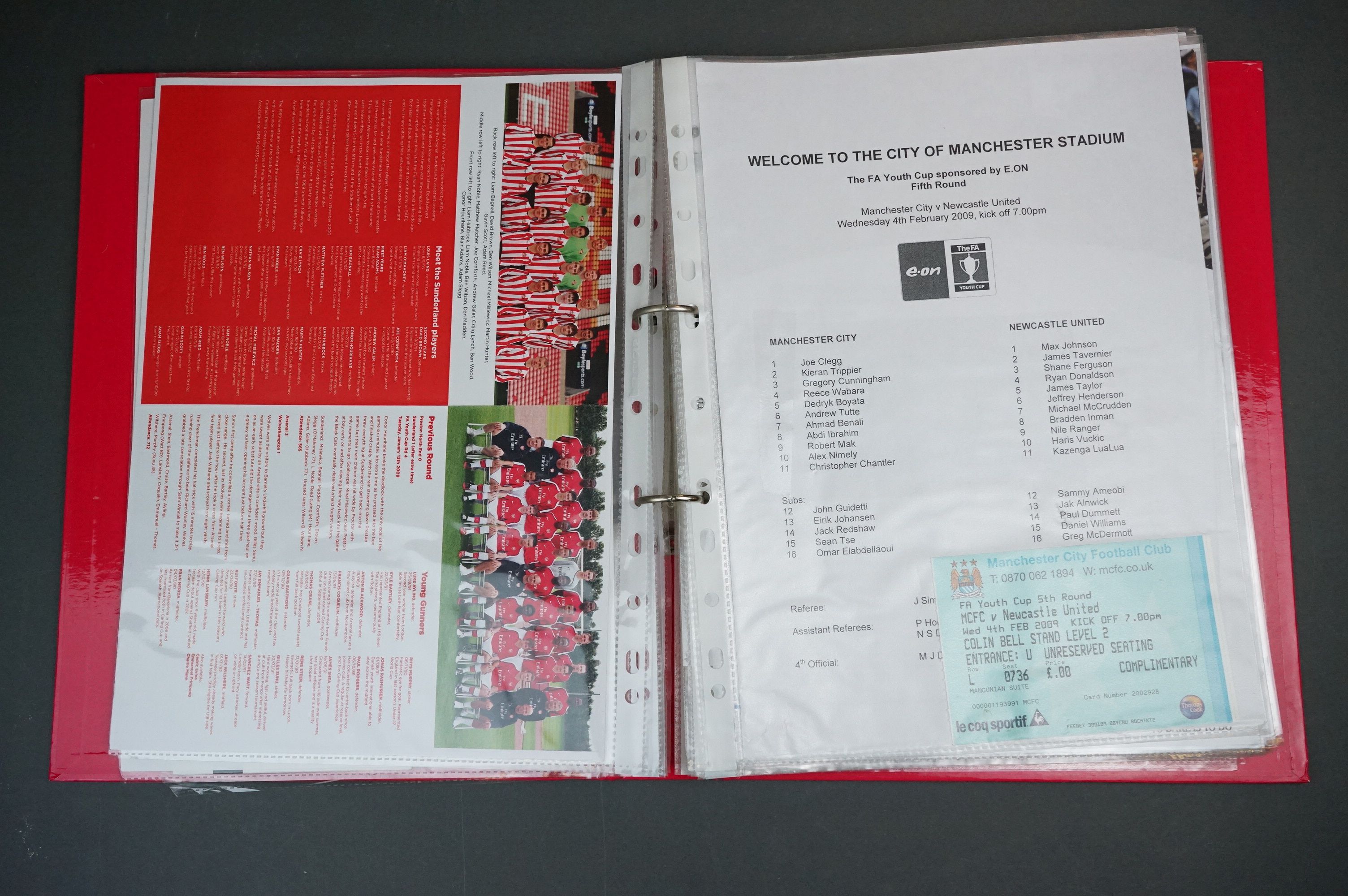 Football - FA Youth Cup 2007-11, a binder containing approx. 45 programmes, mostly single sheets, - Image 5 of 9