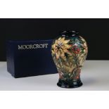 Moorcroft Vase of baluster form in the Spike pattern, blue printed marks to base and signed Beverley