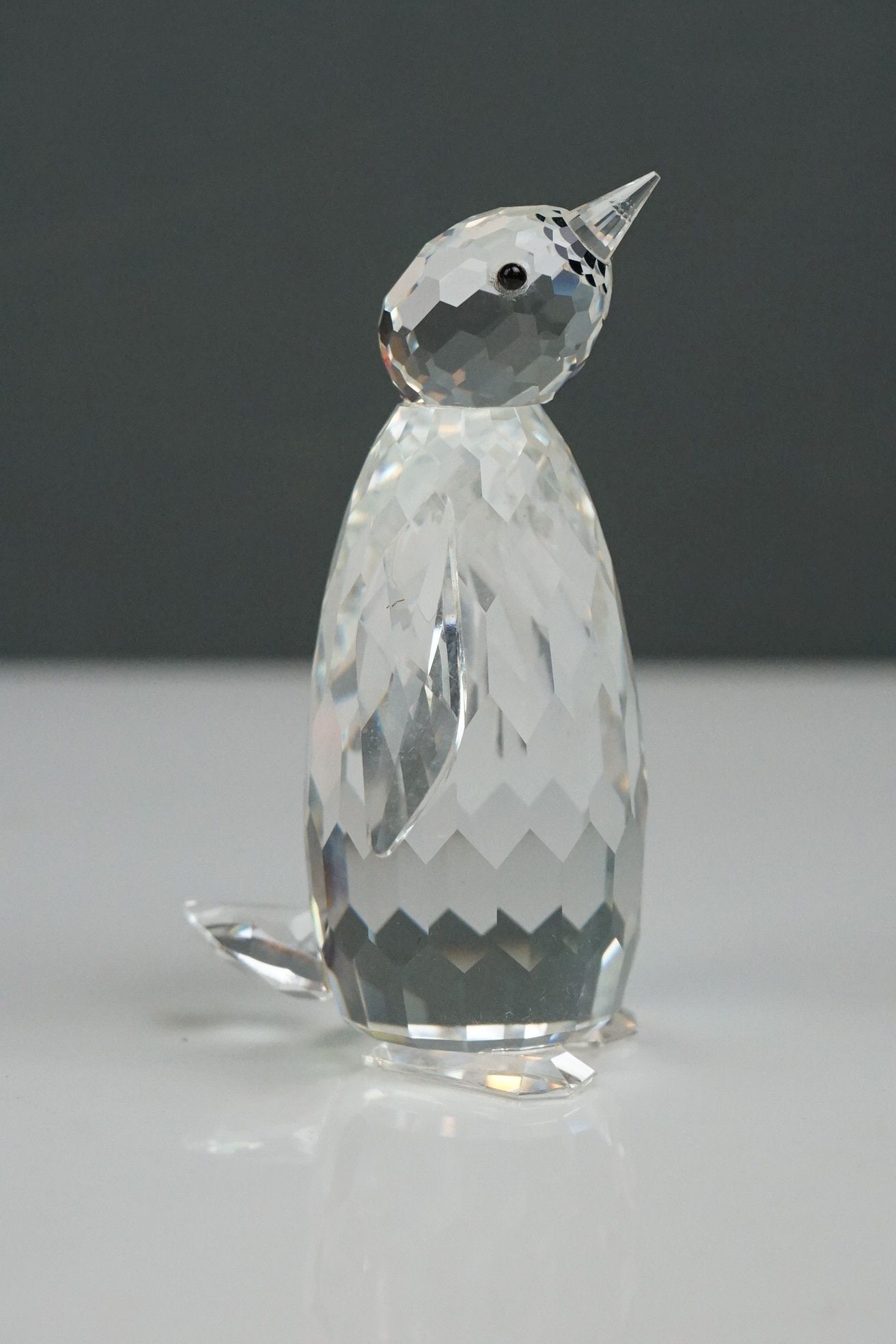 Three Swarovski crystal figurines: pig length approx 7cm, mouse and penguin height approx 8cm, (3) - Image 2 of 4