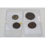 Four Roman coins to include Constantine I, Constantine II, Maximianus and Antoninanus (4)