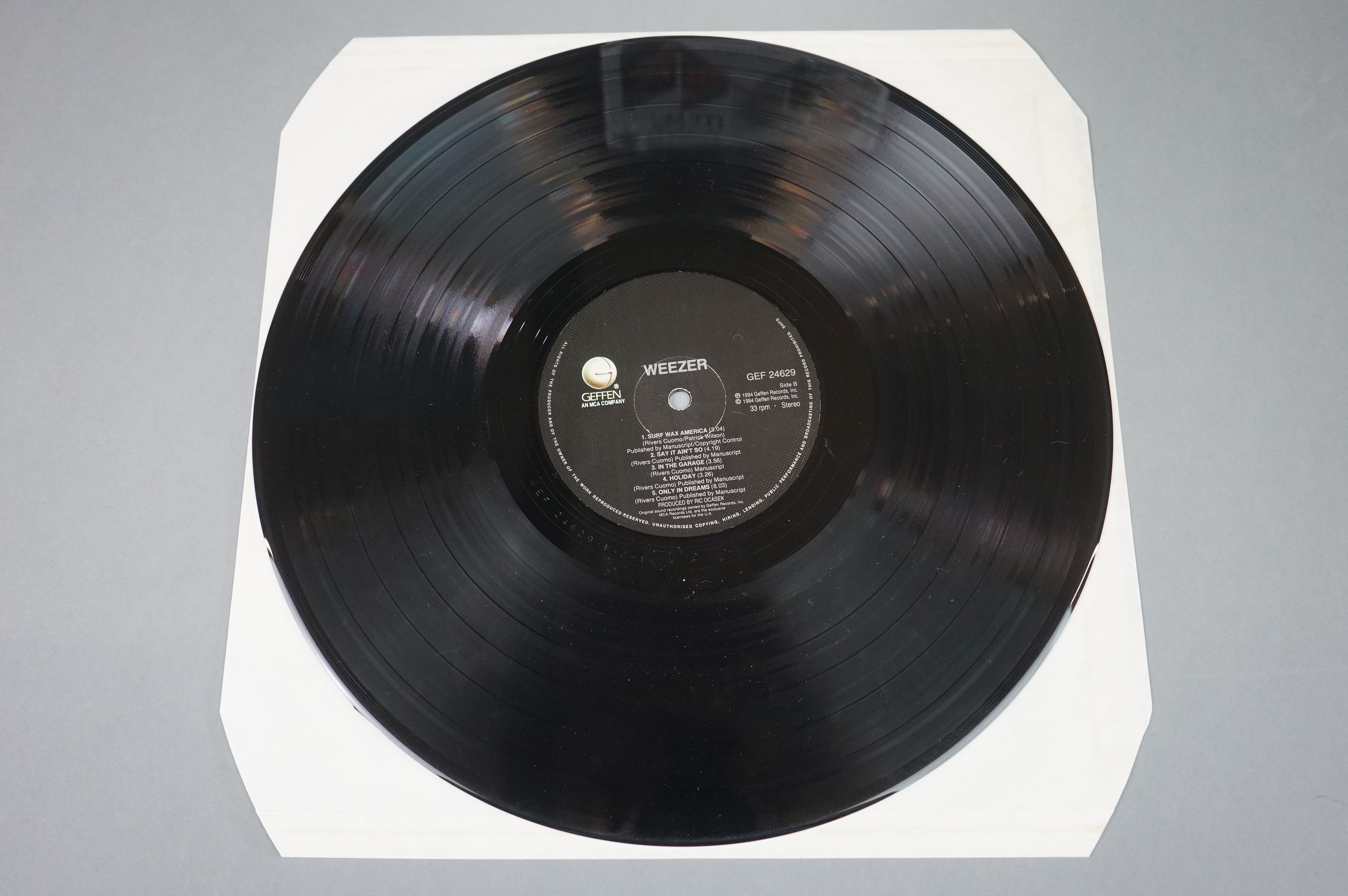 Vinyl - Weezer self titled LP special pressing Time Bomb on Geffen GEF24629, vg++ - Image 5 of 5