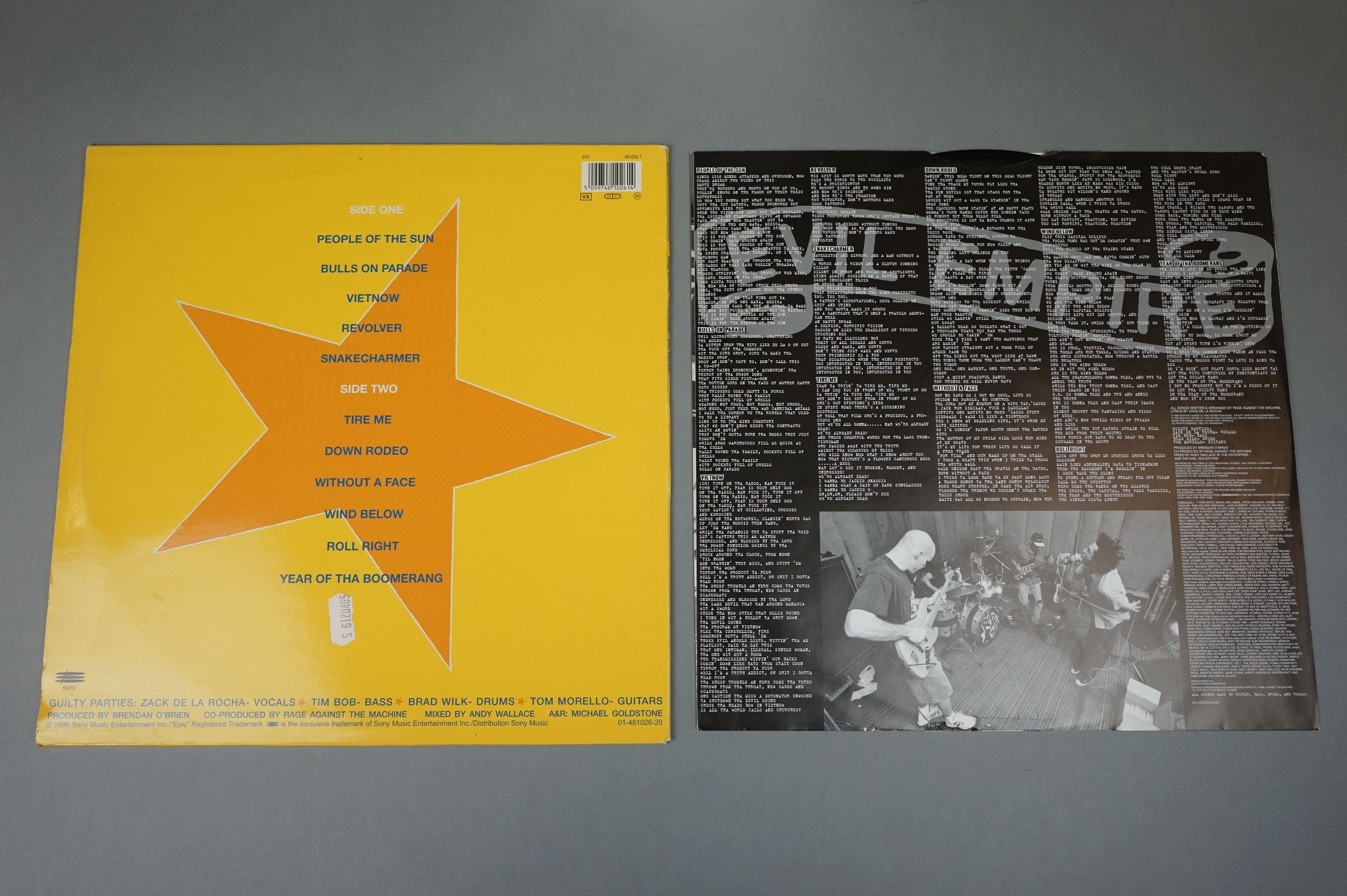 Vinyl - Two Rage Against The Machine LPs to include 4722241 & Evil Empire 4810261, sleeves vg+, - Image 6 of 9