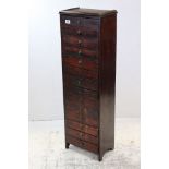 Early 20th century Bank of Fourteen Small Drawers, 36cms wide x 114cms high
