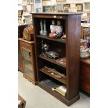 Early 20th century Oak Bookcase with three adjustable shelves, 92cms wide x 148cms high