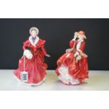 Two Royal Doulton figurines to include 'The Skater' HN3439 together with 'Top o' the Hill' HN1834.