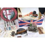 A collection of Railway memorabilia to include a GWR toilet roll holder, metal signs and a