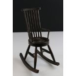 Wooden Windsor style rocking chair apprentice piece