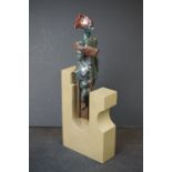 A modernist resin sculpture, indistinctly signed, numbered 379 of 990 and dated 1989.