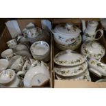 A Royal Doulton Larchmont bone china part dinner service to include dinner plates, side plates,