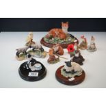 A collection of mainly Border Fine Arts animal ornaments to include Sheep, Foxes..etc.