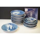 A large collection of approx 23 Royal Copenhagen collectors plates.