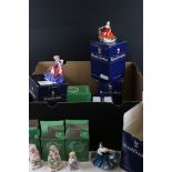Collection of Ten Boxed Royal Doulton Figurines together with Nine Boxed Beswick Clowns