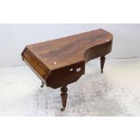 Unusual Mahogany Coffee Table in the form of a Small 19th century Grand Piano, drawer to end, raised