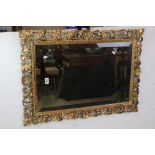 Late 19th century Gilt Wood Frame, ornately carved with shells and scrolling foliate decoration,