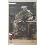 After John Pettie R.A. (1839-1893), Black and White Etching of Rob Roy by Leon Richeton, signed by