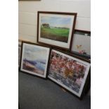 Three Framed and Glazed Signed Limited Edition Prints - John McNutty ' Portmarnock, Evening