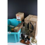 Mixed Lot including Boxed Vapalux Pressure Lantern, Wooden Cased Set of Bone and Ebony Dominoes,