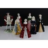 Set of Coalport Figures - King Henry VIII and his Six Wives