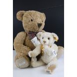 A Steiff Millenium teddy bear together connoisseur bear.