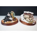 Two Border Fine Arts ornaments to include 'A long day ahead' and 'Winter Shelter'.