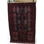 Old Woolen Baluchi Rug, 126cms x 81cms