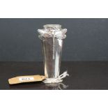 A Christofle Libellule silver plated Dragonfly vase, stands approx 15cm in height.