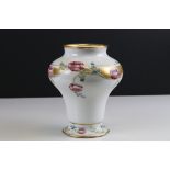 William Moorcroft for James Macintyre Vase decorated with flowers and gilt panels, printed mark