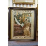 Late Victorian advertising print for Horrockses Long Cloths & Sheeting, in original frame