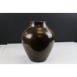 WMF bronzed vase with stylized decoration, marked to underside, approx. 23cm tall