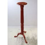 Victorian Painted and Varnished Wooden Torchere, 123cms high