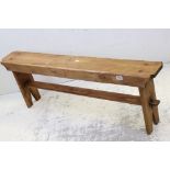 Pine kitchen bench, approx. 48" long