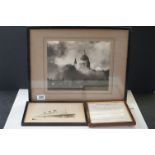 WWII interest - a Crossing The Equator proclamation, signed on both sides and dated 1942 Lt G