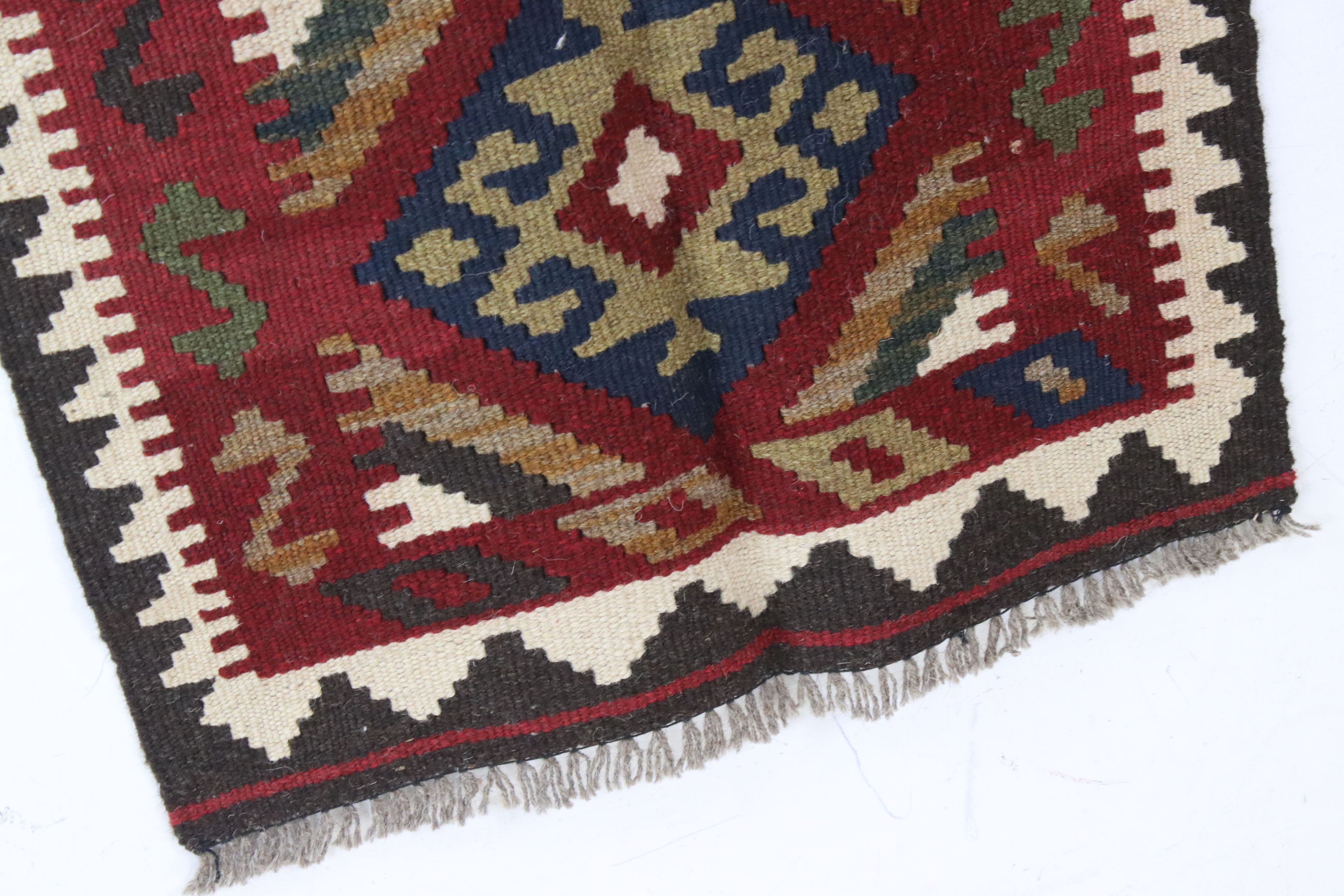 Hand Knotted Woolen Maimana Kilim Rug, 77cms x 57cms - Image 2 of 3