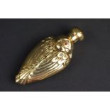 18ct gold plated perfume bottle, in the form of a bird with ruby eyes