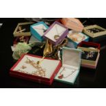 A collection of mainly contemporary costume jewellery to include boxed examples.