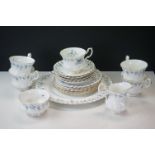 A Royal Albert Memory Lane pattern part tea set to include cups, saucers and side plates.
