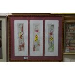 Tim Bulmer (cartoonist) a set of three signed limited edition etchings of a 'Boozer,' framed as one