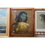 After Tretchikoff Print ' The Chinese Girl ', 60cms x 50cms, framed and glazed