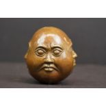 Bronze four faced Buddha paperweight
