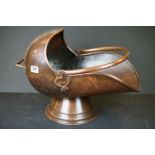 19th century copper coal scuttle