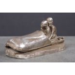 A Colonial Mint cast figurine of Bobsledding, Lake Placid 1930.