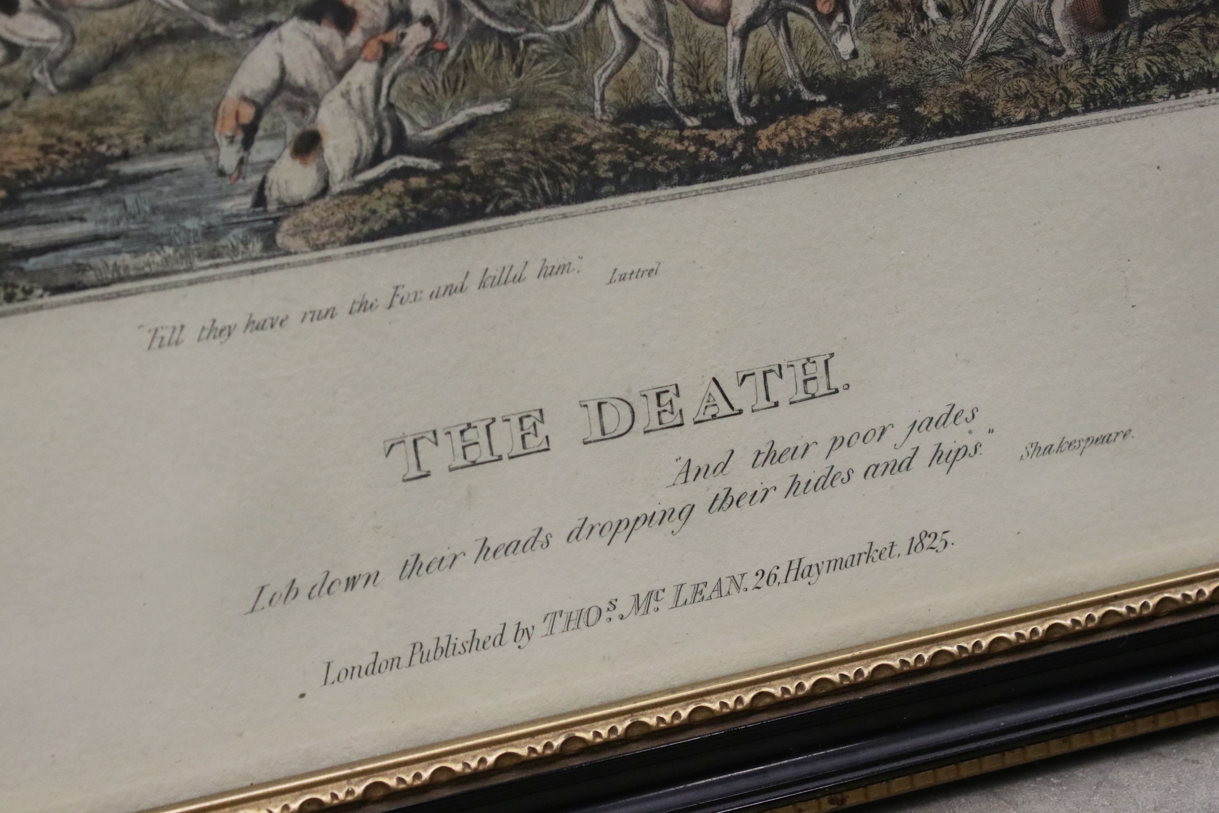 After John Dean Paul, a set of three Leicestershire hunting prints; ' A Struggle To The Start ' ' - Image 9 of 9
