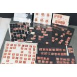 Collection of 150+ Queen Victoria GB penny red stamps